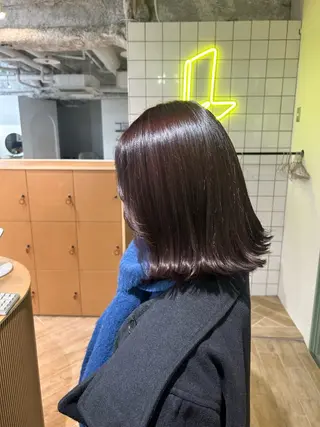 カラー ベージュ/ダブルカラ ー/新潟駅/青柳萌果のヘアスタイル