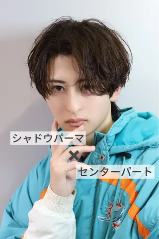 ショート カラー パーマ ヘアアレンジ メンズ [無料カットモデル] 田野　将汰のヘアスタイル