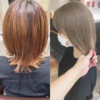 ミディアム カラー 天王寺/阿倍野 tocca rieのヘアスタイル