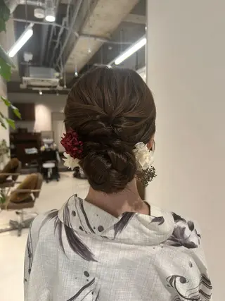 ロング ヘアアレンジ ハイトーン/アレンジ /🎀YUINA🎀のヘアスタイル