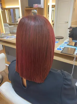 ミディアム カラー ヘアアレンジ 韓国ヘア sasugaのヘアスタイル