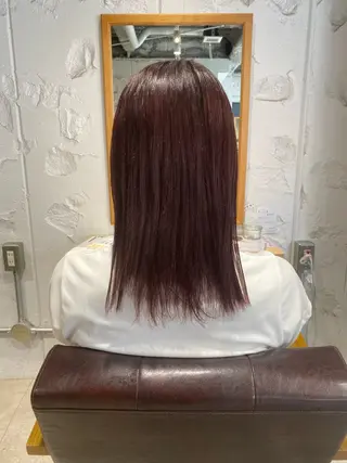 ミディアム カラー 関根 桃羽のヘアスタイル