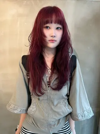 ロング カラー CACHÉ所属・大阪/堀江/ いわもと　りゅうやのヘアスタイル