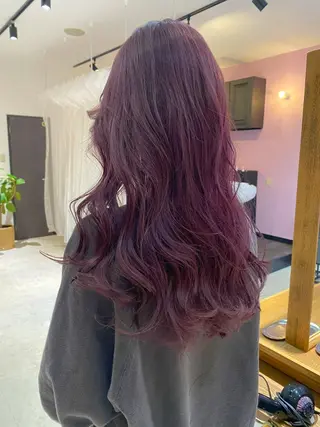 ロング カラー 藤井 貴美子のヘアスタイル