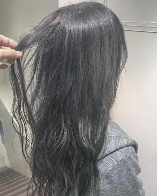 ロング カラー 渋谷ブリーチカラー 韓国ヘアyuikoのヘアスタイル