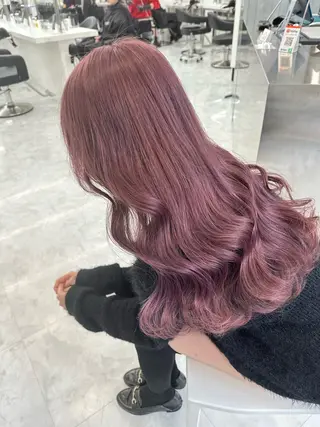 ロング カラー ダブルカラー 韓国ヘアKYONのヘアスタイル