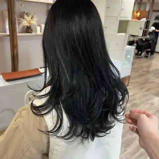 セミロング カラー 🌱小顔魅せカット 透明感カラー/泉綺のヘアスタイル