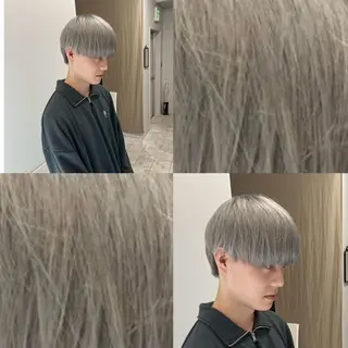 ショート 村松 和磨/ケアブ リーチ/メンズパーマのヘアスタイル