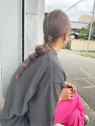 ロング 岸川 恭子のヘアスタイル