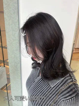 セミロング wil西宮レイヤー 西村徹のヘアスタイル