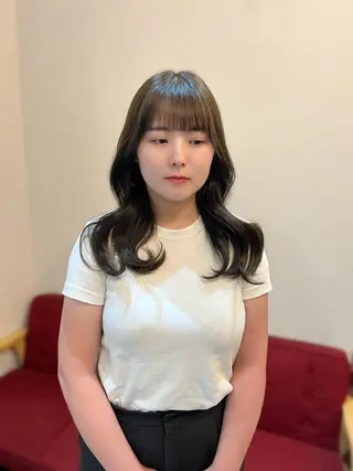 カラー ヘアアレンジ 似合わせ顔まわり カット💛森尾真由美のヘアスタイル