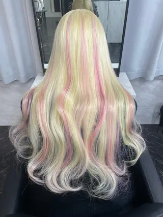 ロング カラー Ria OSAKA 梅田所属・マリカ🦋韓国 ハイトーン/エクステのヘアスタイル