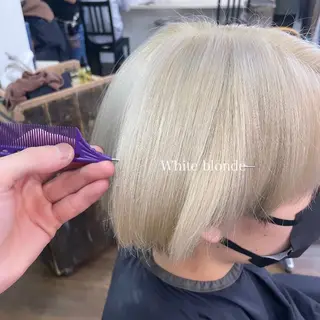 ショート カラー ヒカ/外国人風 デザインカラーのヘアスタイル