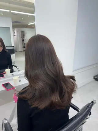 ロング カラー ブリーチなしWカラー /艶カラー✨のヘアスタイル