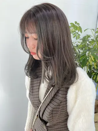 セミロング カラー 🌼ハイライト透明感 🌼maiのヘアスタイル