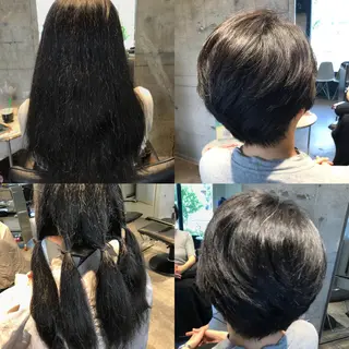 ショート リボンズシー 釘嶋のヘアスタイル