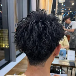 パーマ メンズ 🐋湊 ゆうき /ショートカット🫧のヘアスタイル