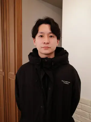 ミディアム パーマ メンズ MAKE'S所属・石坂 暢大のヘアスタイル