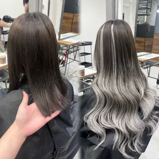 ロング カラー RIO🩶NEXT/ エクステ/ハイトーンのヘアスタイル