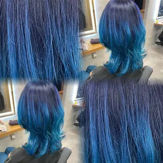 セミロング カラー ヘアアレンジ 透明感カラー/推しカ ラー☁️JURAのヘアスタイル