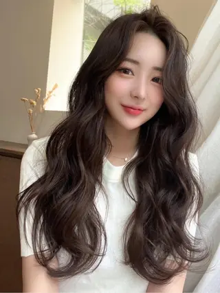 ロング 韓国特化🇰🇷 エクステのヘアスタイル
