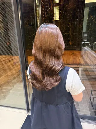 ミディアム パーマ 韓国風/コテ巻き風パ ーマ るい❤️‍🔥のヘアスタイル