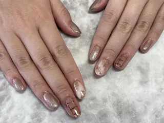 ネイル ネイルリボン 受付スタッフのネイルデザイン
