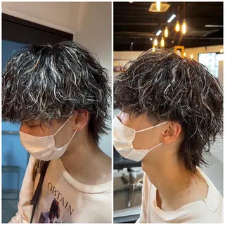 ショート パーマ メンズ メンズスタイル 完全再現/仁翔のヘアスタイル