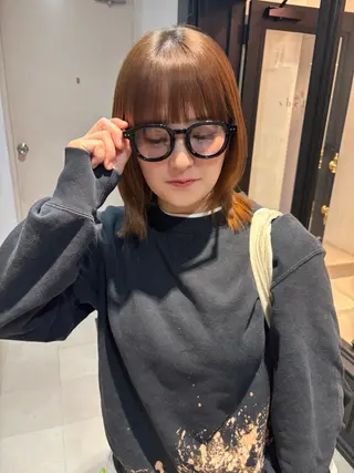 ミディアム パーマ riria/ボブ /ブラウンカラー🎀のヘアスタイル