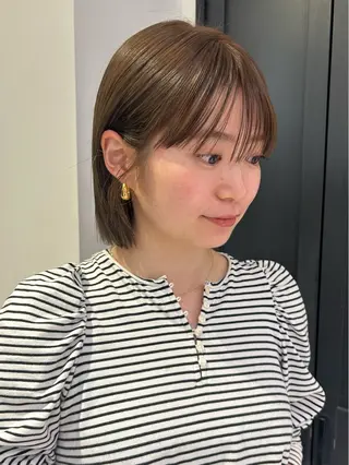 ミディアム カラー パーマ メンズ レイヤー/透明感/ ブリーチなし/わかなのヘアスタイル