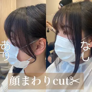 ミディアム カラー パーマ ヘアアレンジ 小野寺瑞希 /最小顔カットのヘアスタイル