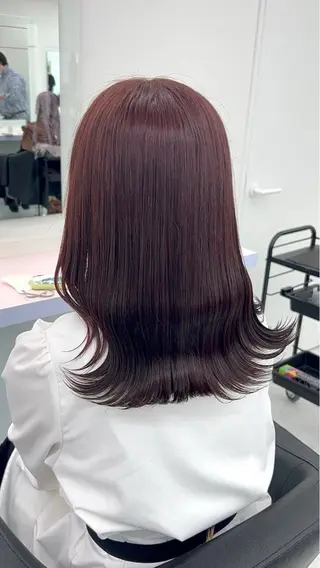セミロング カラー 透明感うる艶カラー 🤍吉島環のヘアスタイル