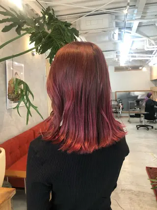 ミディアム カラー honoka ikegamiのヘアスタイル