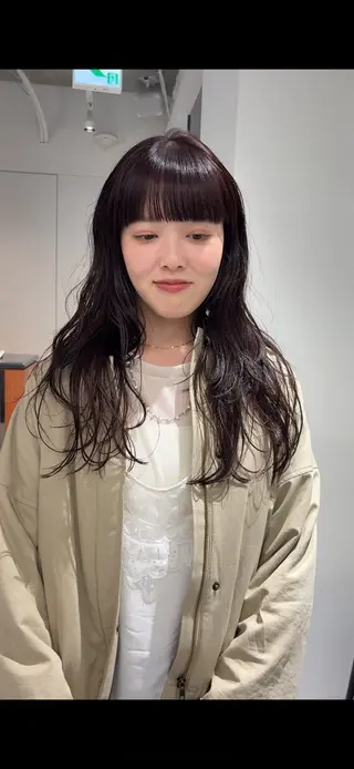 ロング カラー 原 菜帆のヘアスタイル