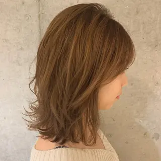 ミディアム カラー Lolonois梅田 /Okazaki:)のヘアスタイル