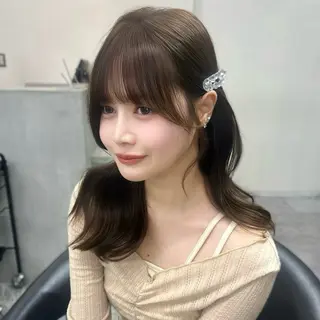 セミロング 韓国𝐇𝐚𝐢𝐫 ♡𝐦𝐚𝐨♡のヘアスタイル