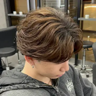 ショート パーマ メンズ メンズウルフ特化🐺 🔥長山耕大🔥のヘアスタイル