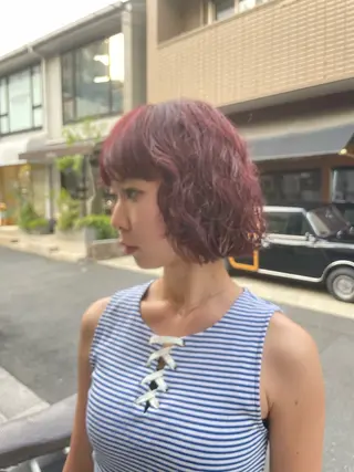 ショート カラー パーマ 🍀艶髪・透明感🍀 TATSUKIのヘアスタイル