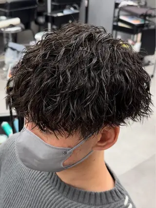 パーマ メンズ 🌀メンズパーマ🌀 縦落ち/波巻きのヘアスタイル