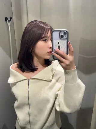 ミディアム カラー 暗めモテカラー 🫧ruko🌿銀座のヘアスタイル