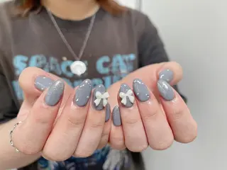 ネイル ki🍒🍒 ki ツルツルネイルのネイルデザイン