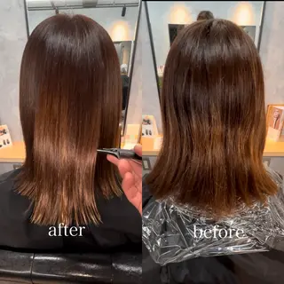 ミディアム 小山洋次/阪急茨木/ 透明感カラーショートのヘアスタイル