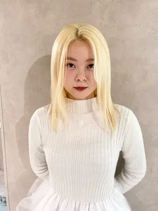 ミディアム カラー ダブルカラー ブリーチ/kaitoのヘアスタイル