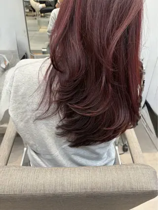 ミディアム カラー nok所属・レイヤー/ベージュ/ どますず🌺のヘアスタイル