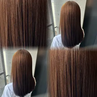 セミロング カラー 髙橋 李里亜のヘアスタイル