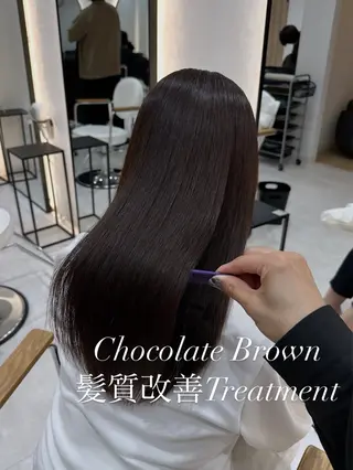 ロング カラー 赤み消し/オリーブ カーキ/福田れんのヘアスタイル