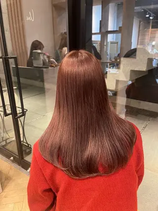 セミロング カラー 愛莉/ラベンダー/ ベージュ/ブラウンのヘアスタイル