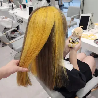 ロング カラー 推しアニメカラー🌈 ツヤ透明感カラー🦄のヘアスタイル