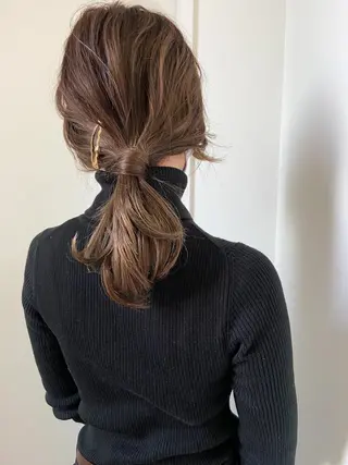 セミロング カラー 岡本康平/ボブ /ブリーチ/レイヤーのヘアスタイル