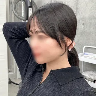 ミディアム カラー パーマ ヘアアレンジ パク・ボミン小野リエ 韓国ハーフ🦊のヘアスタイル